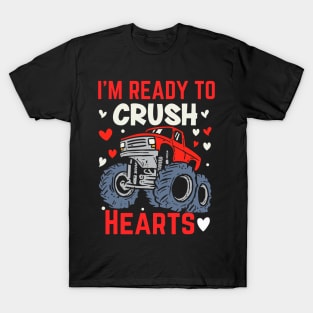 I_m Ready To Crush Hearts Monster Truck Boys Valentines Day T-Shirt
